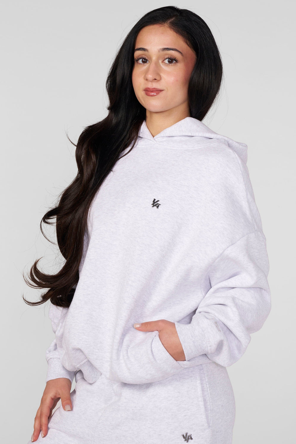 W5213 - Studio Edit Fleece Hoodie - Heather Grey