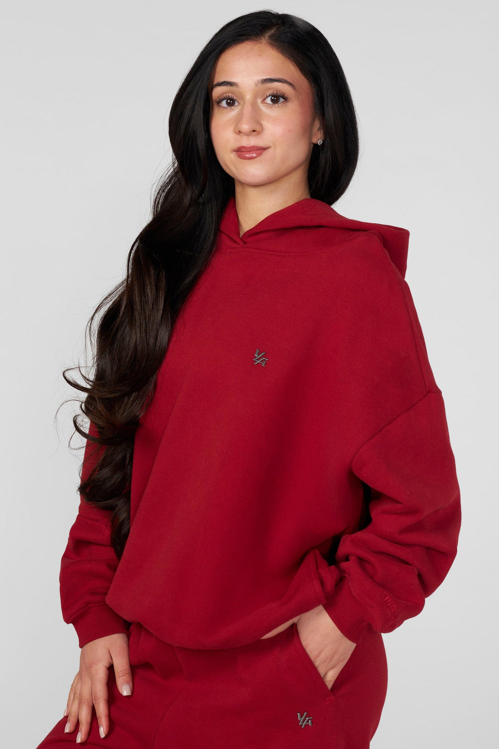 W5213 - Studio Edit Fleece Hoodie - Red