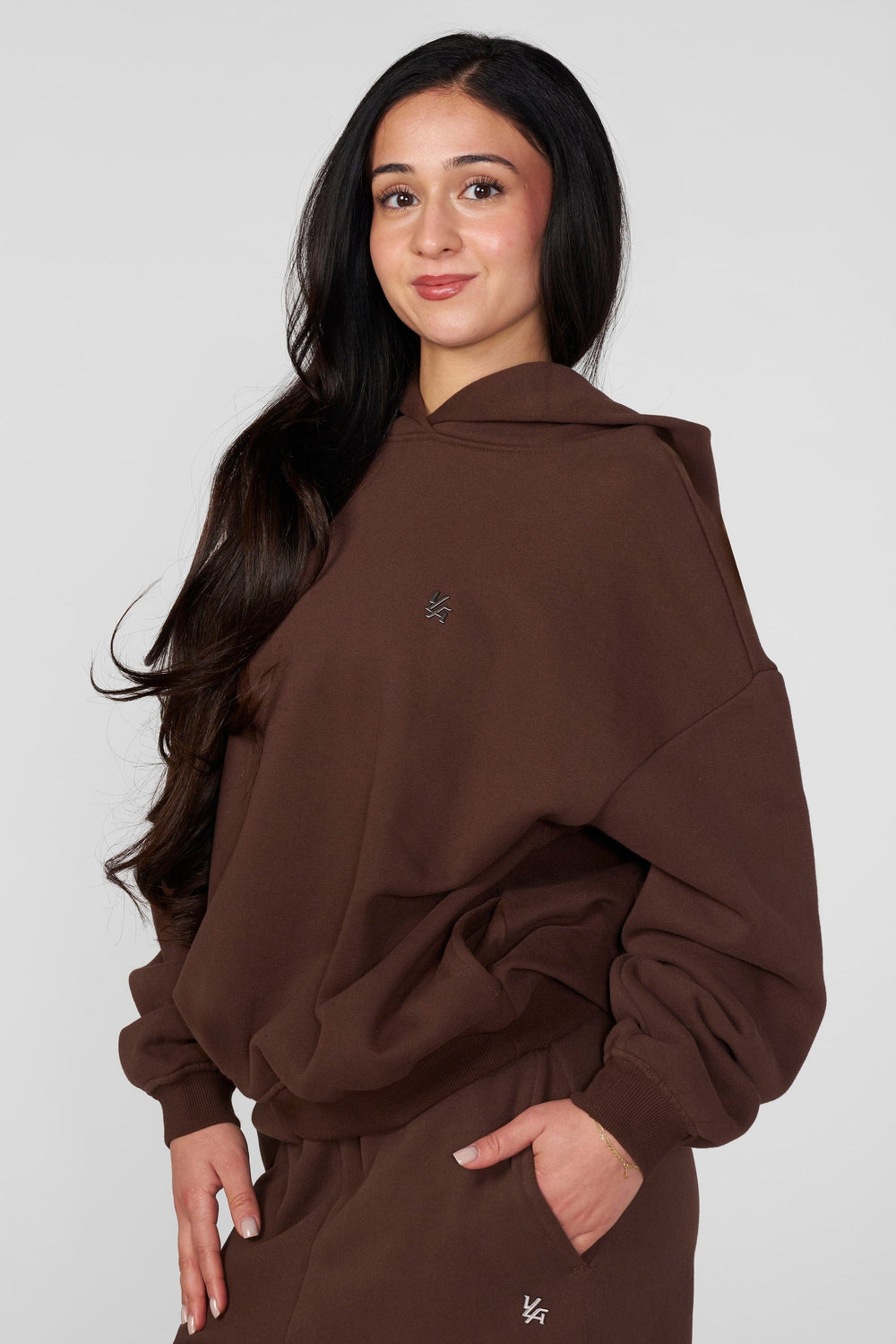 W5213 - Studio Edit Fleece Hoodie - Brown
