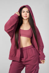 W5215 - Kove Zip Hoodie - Rose Pink