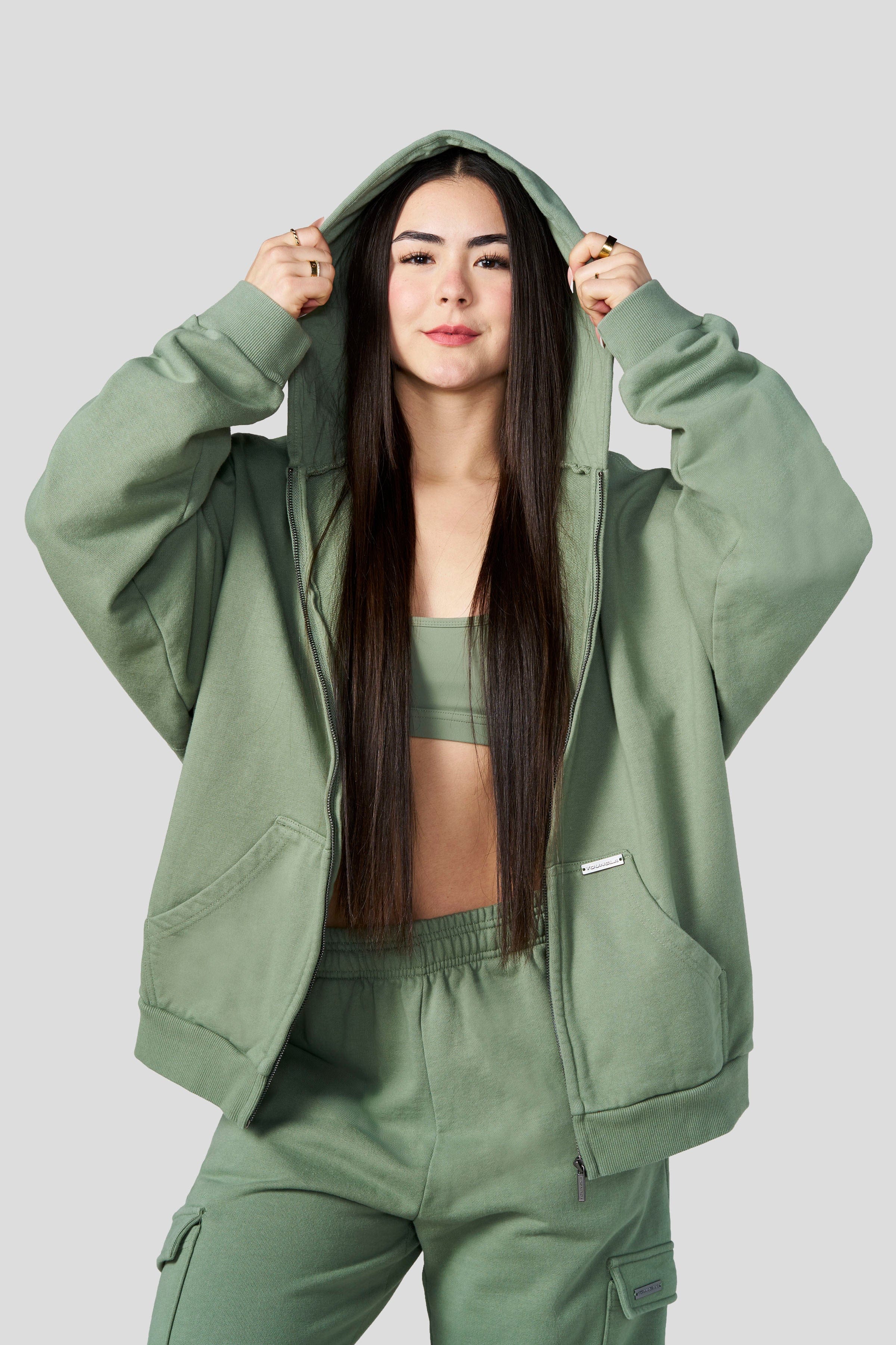 W5215 - Kove Zip Hoodie - Green