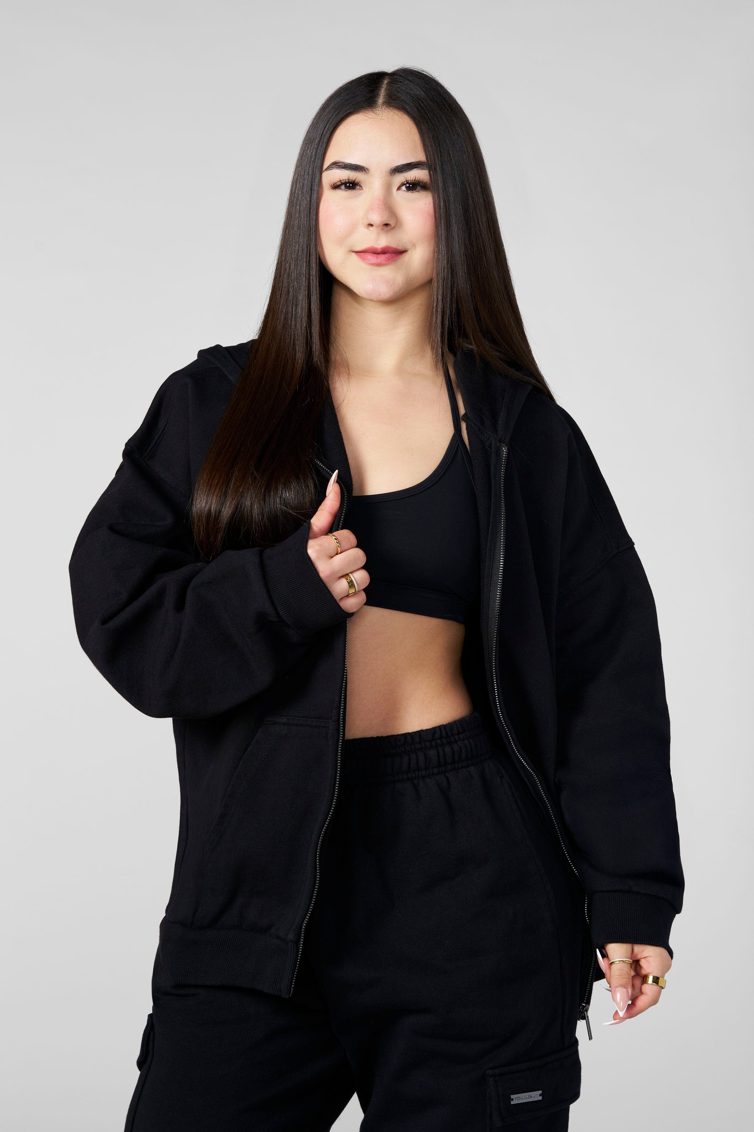 W5215 - Kove Zip Hoodie - Black