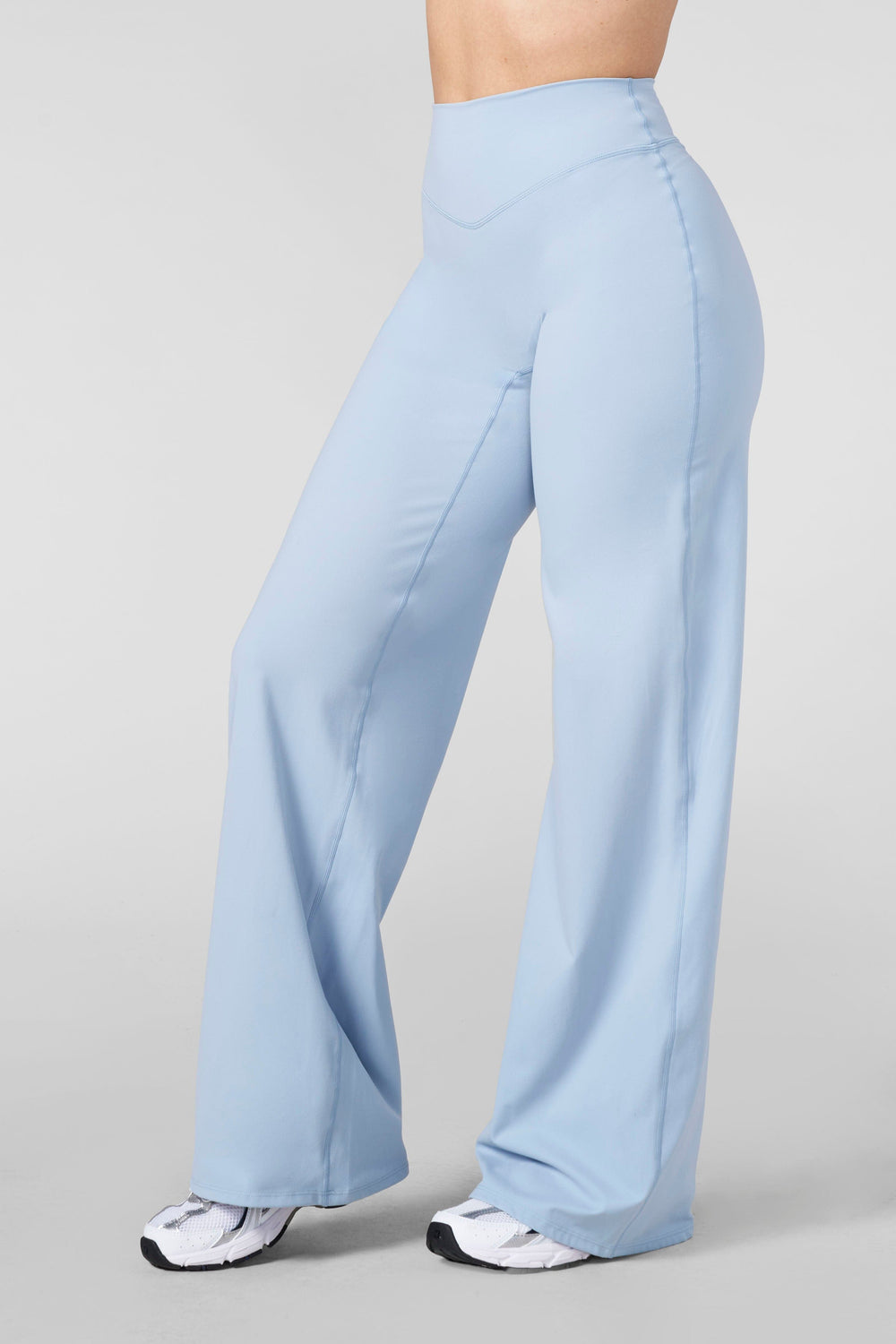 W2257 - Kove Wide Leg Flare Leggings (Regular) - Dusty Blue