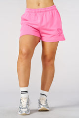 W1082 - Emblem Embossed Shorts - Rose Pink