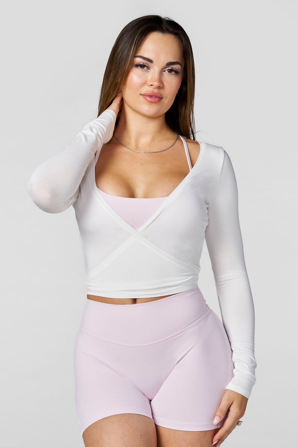 W4338 Wrap Top - Cream