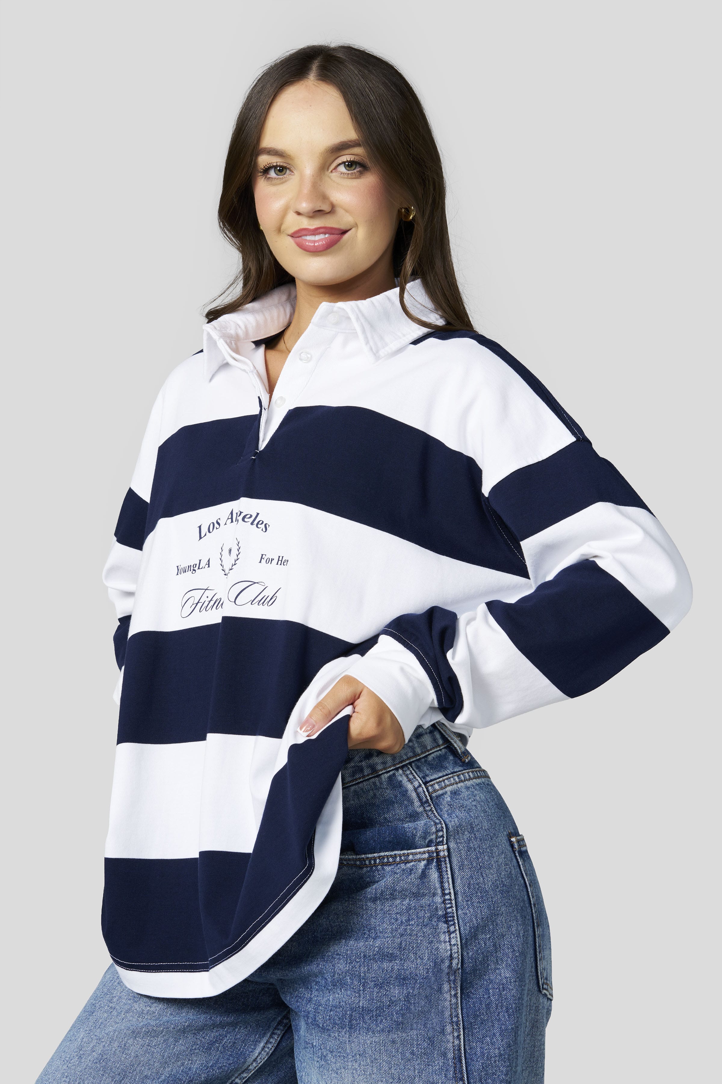 W4333 - Academy Long Sleeve Tee - Navy