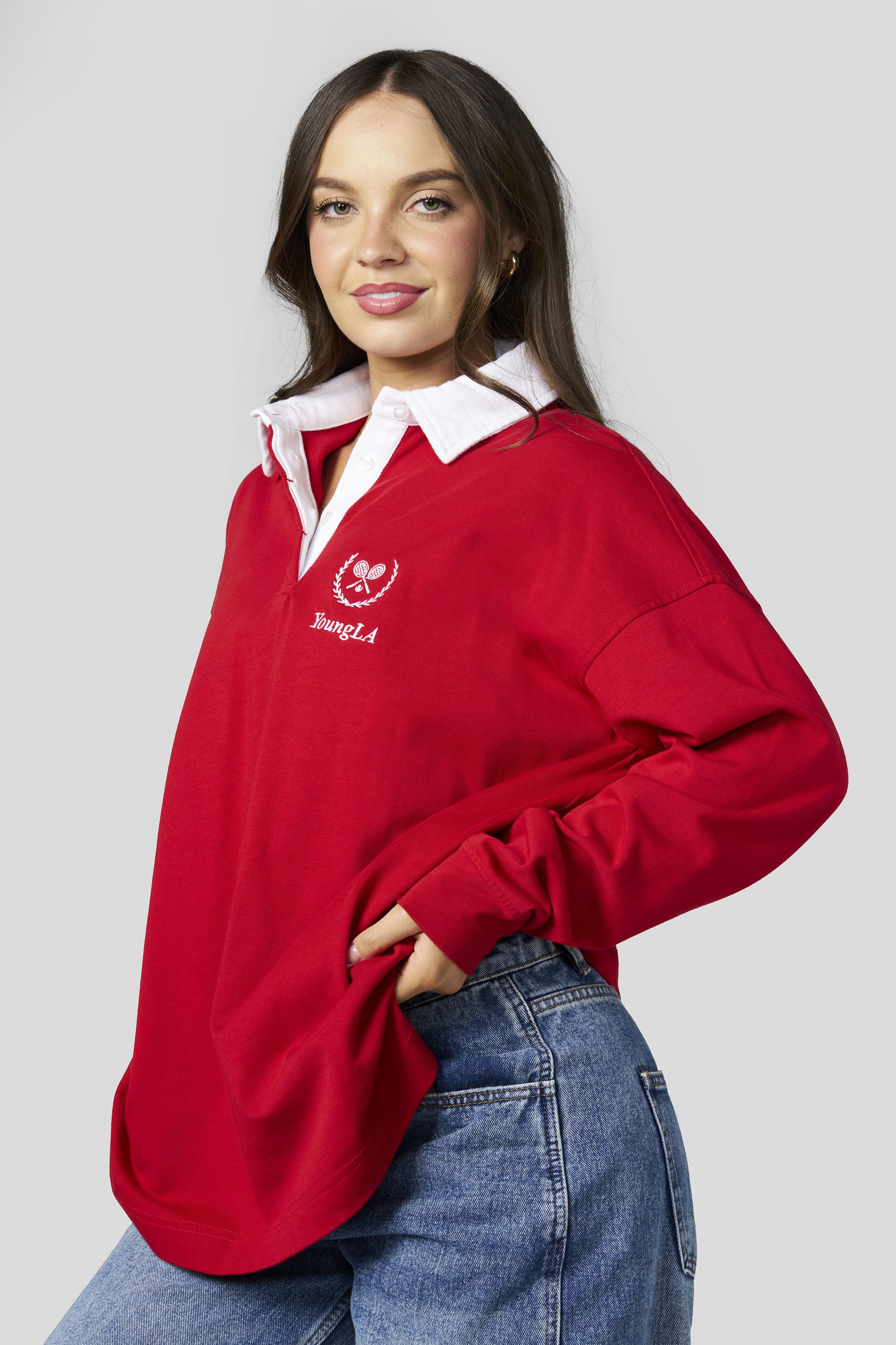 W4333 - Academy Long Sleeve Tee - Red