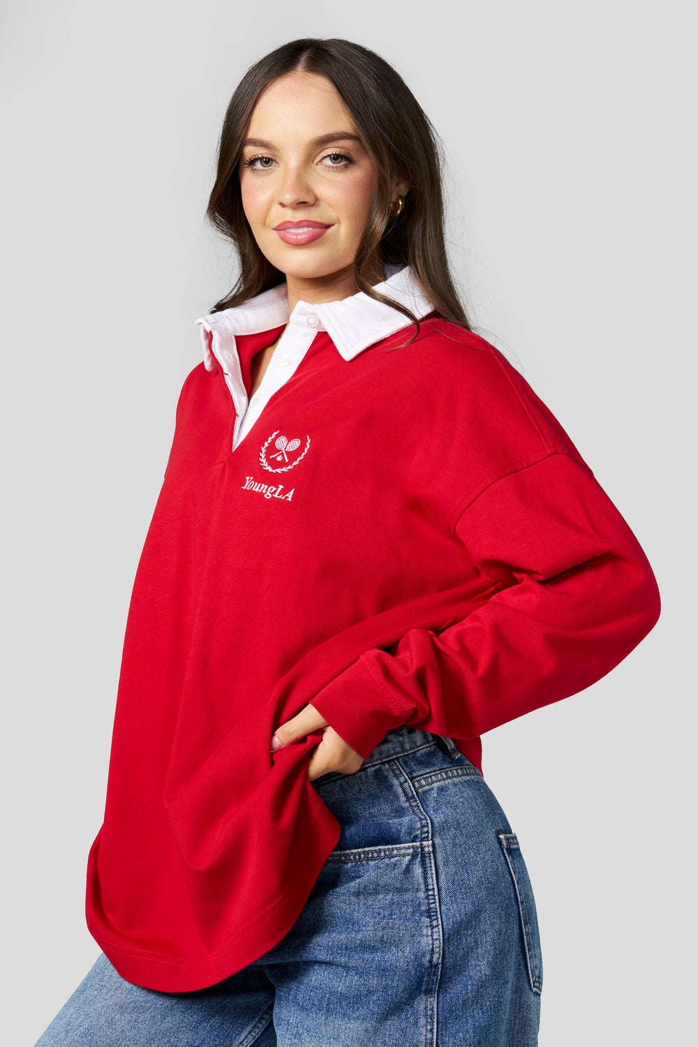 W4333 - Academy Long Sleeve Tee - Red