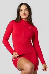W5218 - Prep Bodycon Jacket - Red