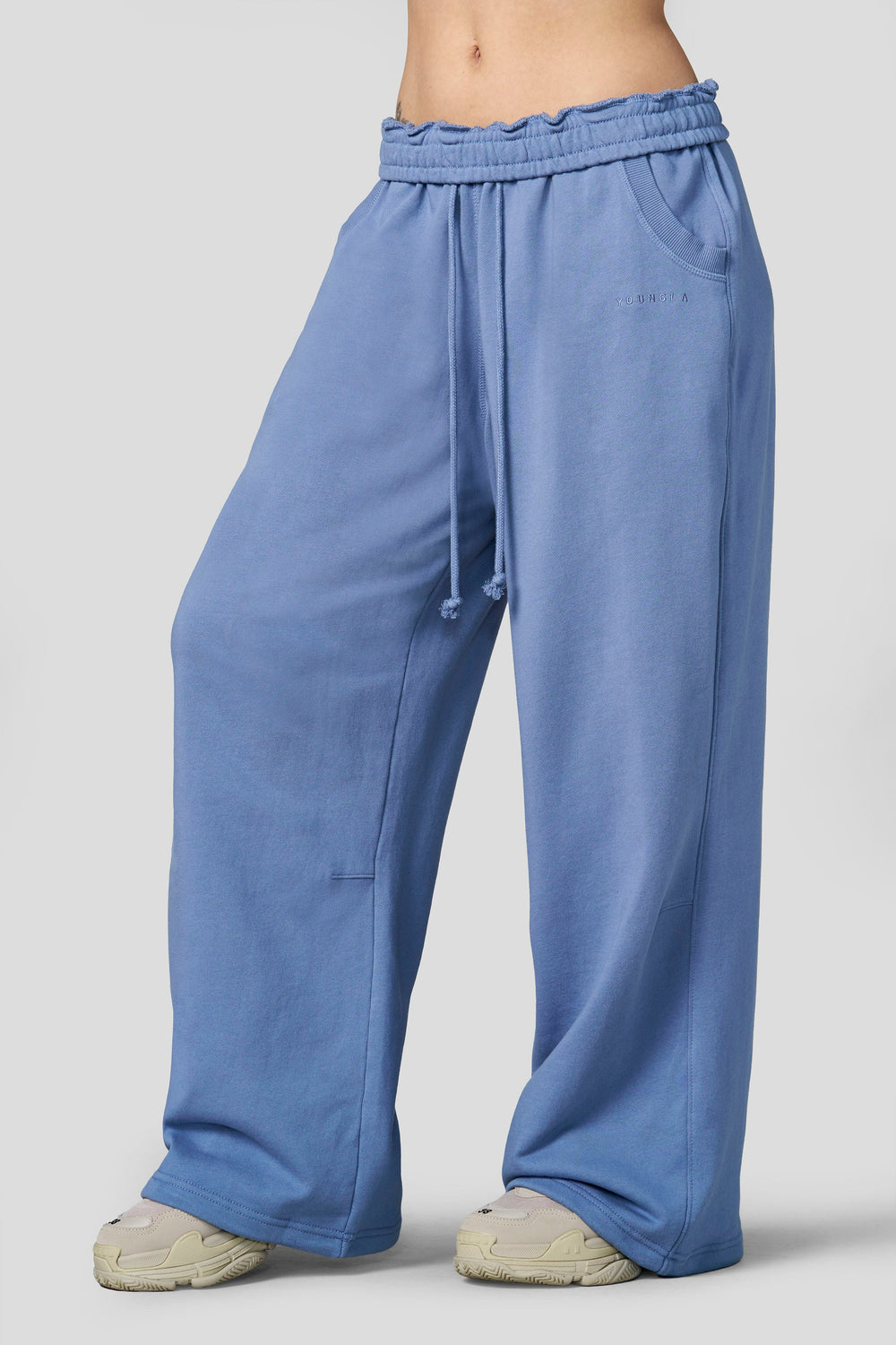 W2296 Super Baggy Sweats - Dusty Blue