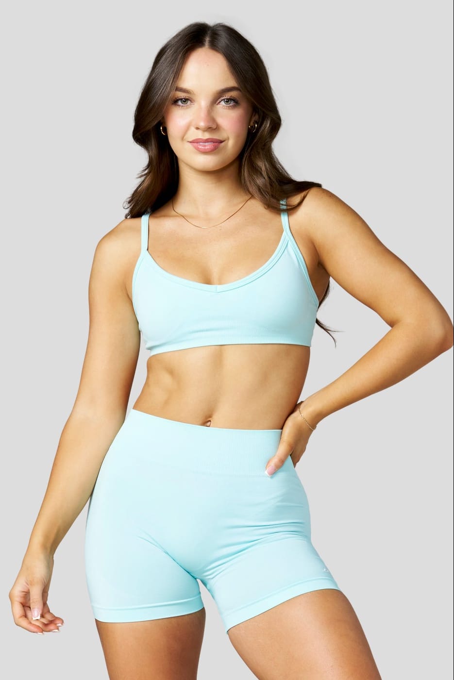 W3166 Pulse Seamless Bra - Aqua