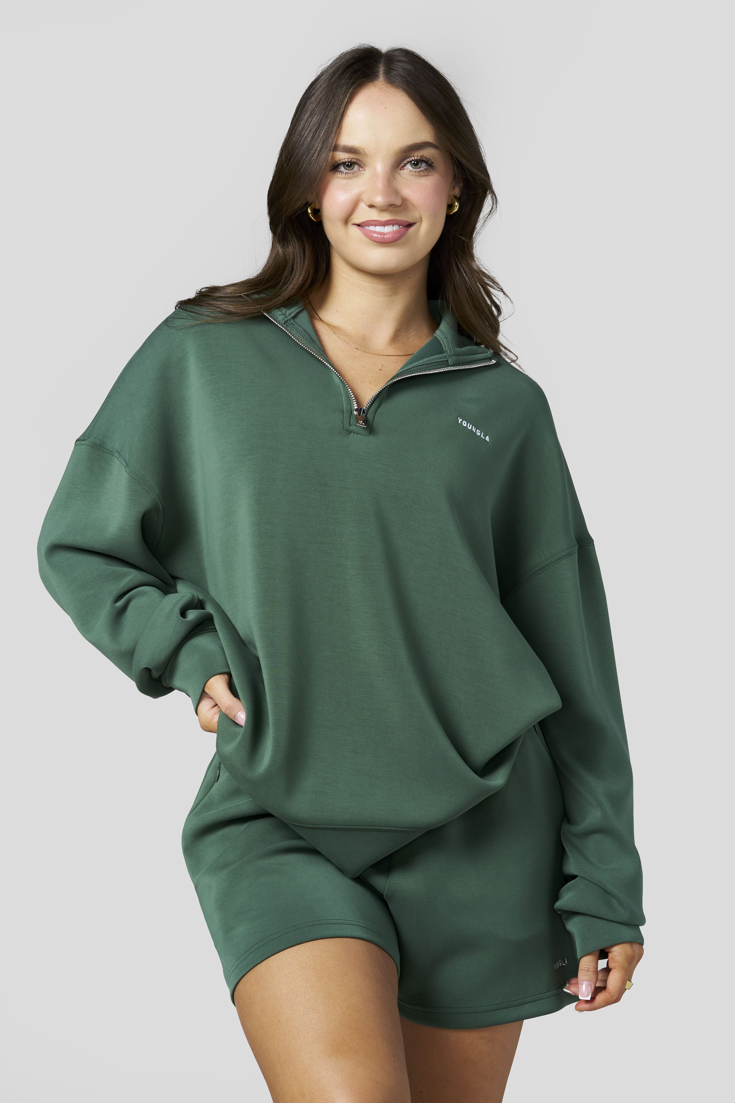 W5230 Scuba Quarter Zip Pullover - Dusty Teal