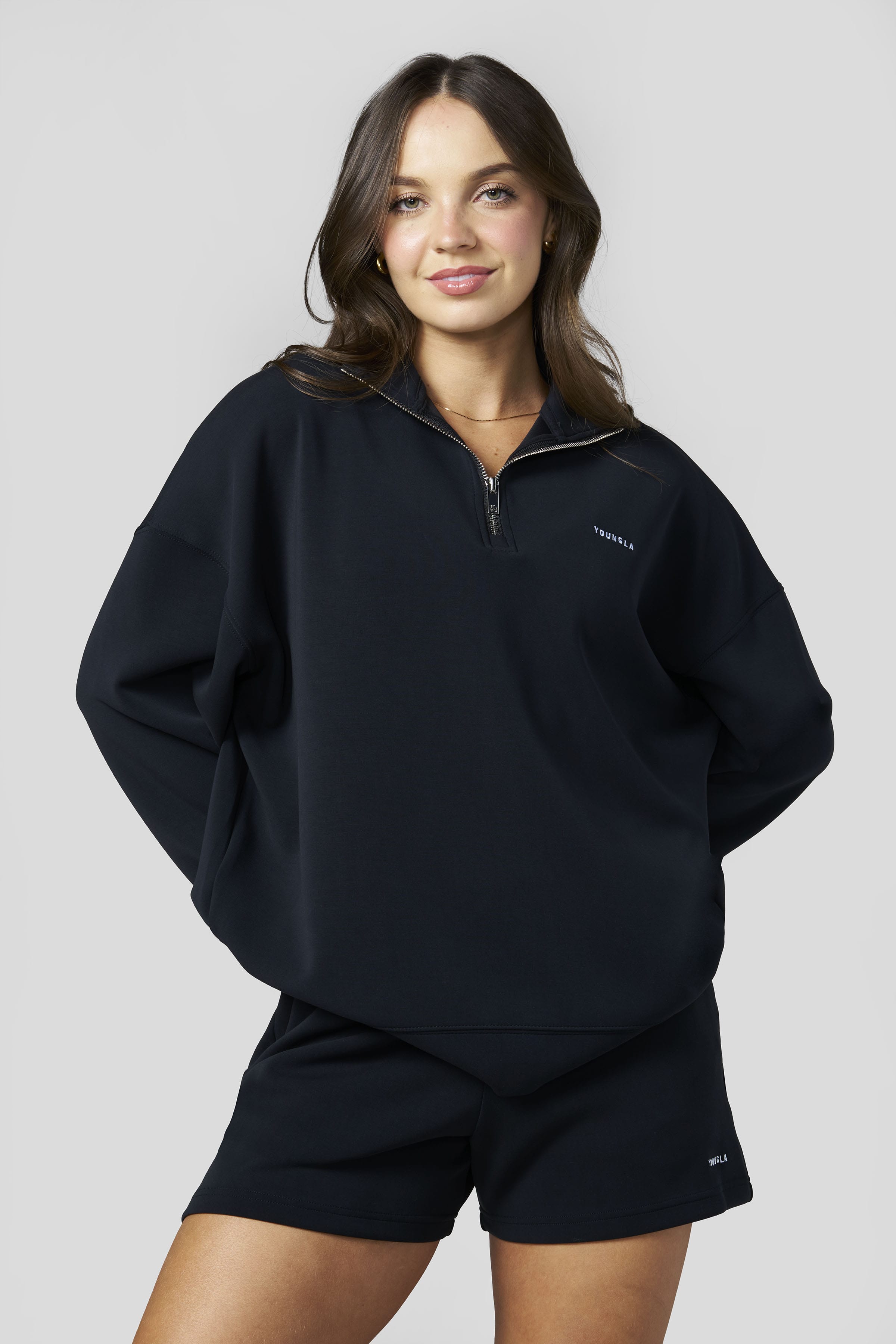 W5230 Scuba Quarter Zip Pullover - Black