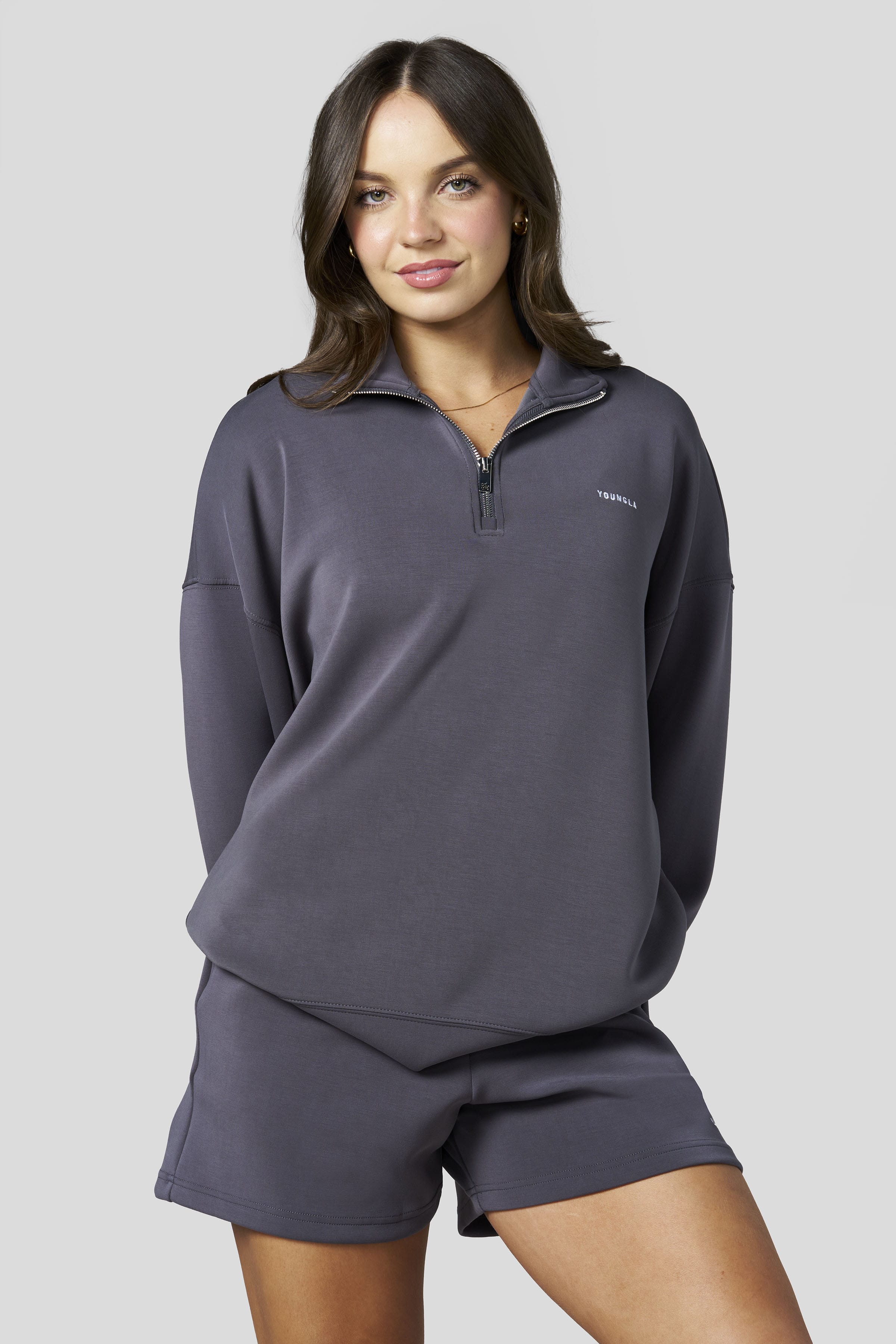 W5230 Scuba Quarter Zip Pullover - Charcoal