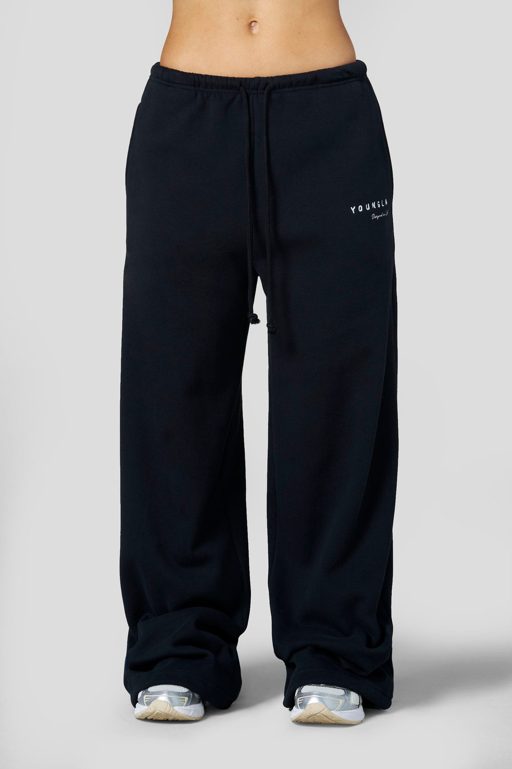 W2293 Comfort straight leg Joggers - Black