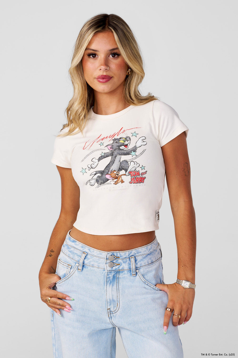 W405 Tom & Jerry Baby Tee - Chase Mode
