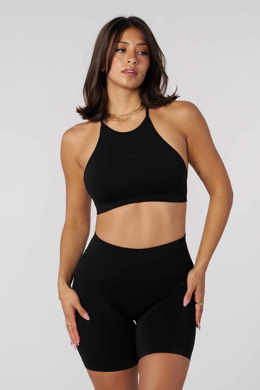 W452 Core Hourglass Bra Tank - Black