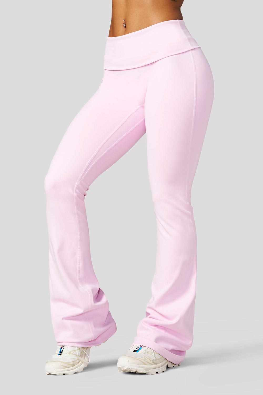 W282 Flashback Foldover Flares - Light Pink