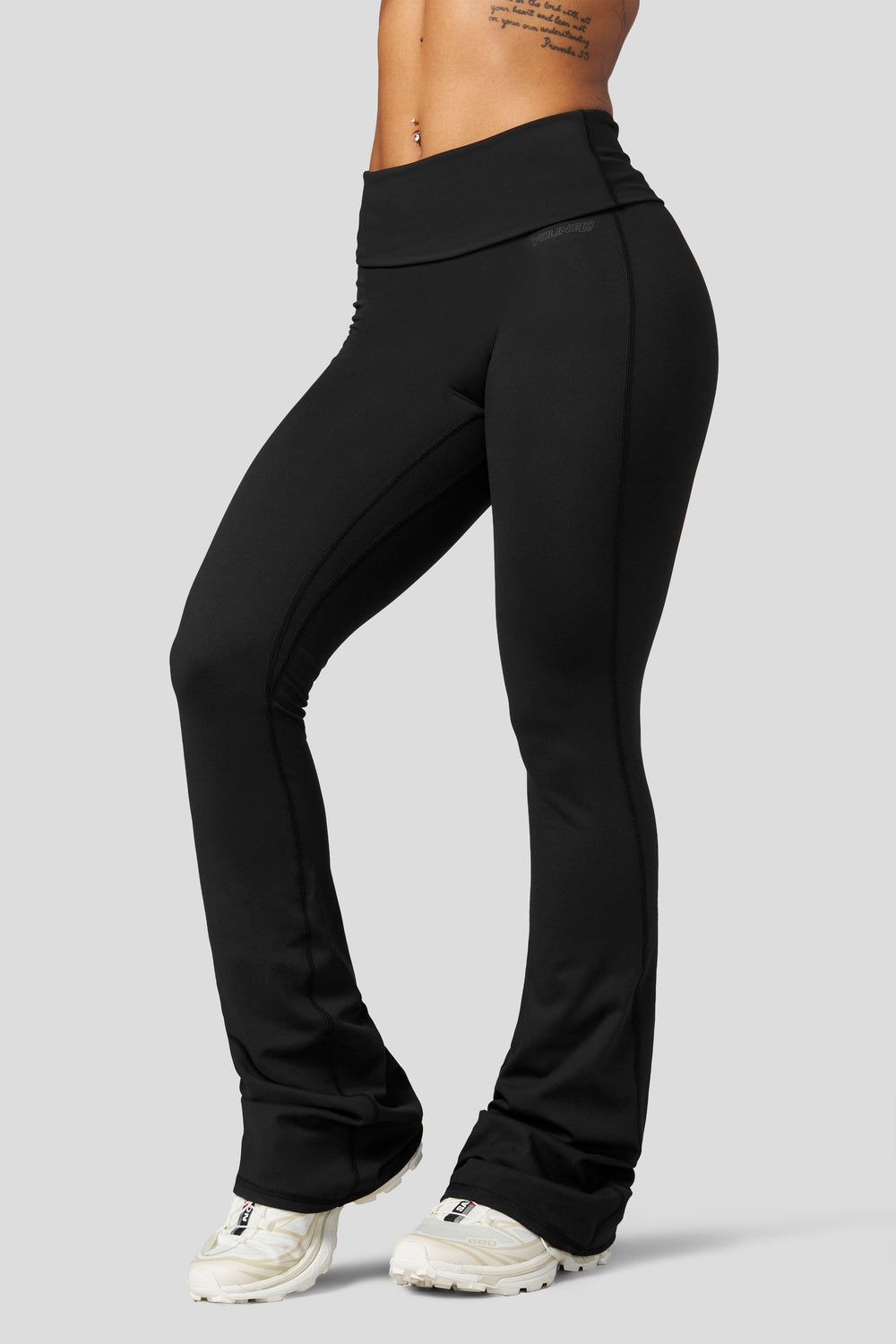 W282 Flashback Foldover Flares - Black