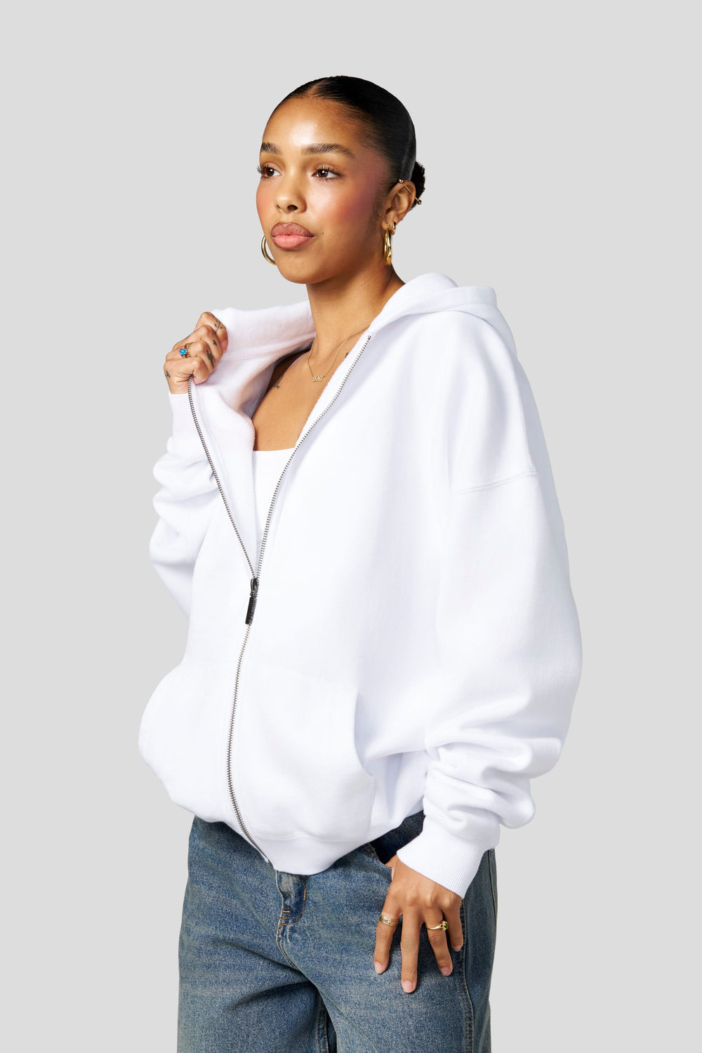 W554 Balance Zip Hoodie - White