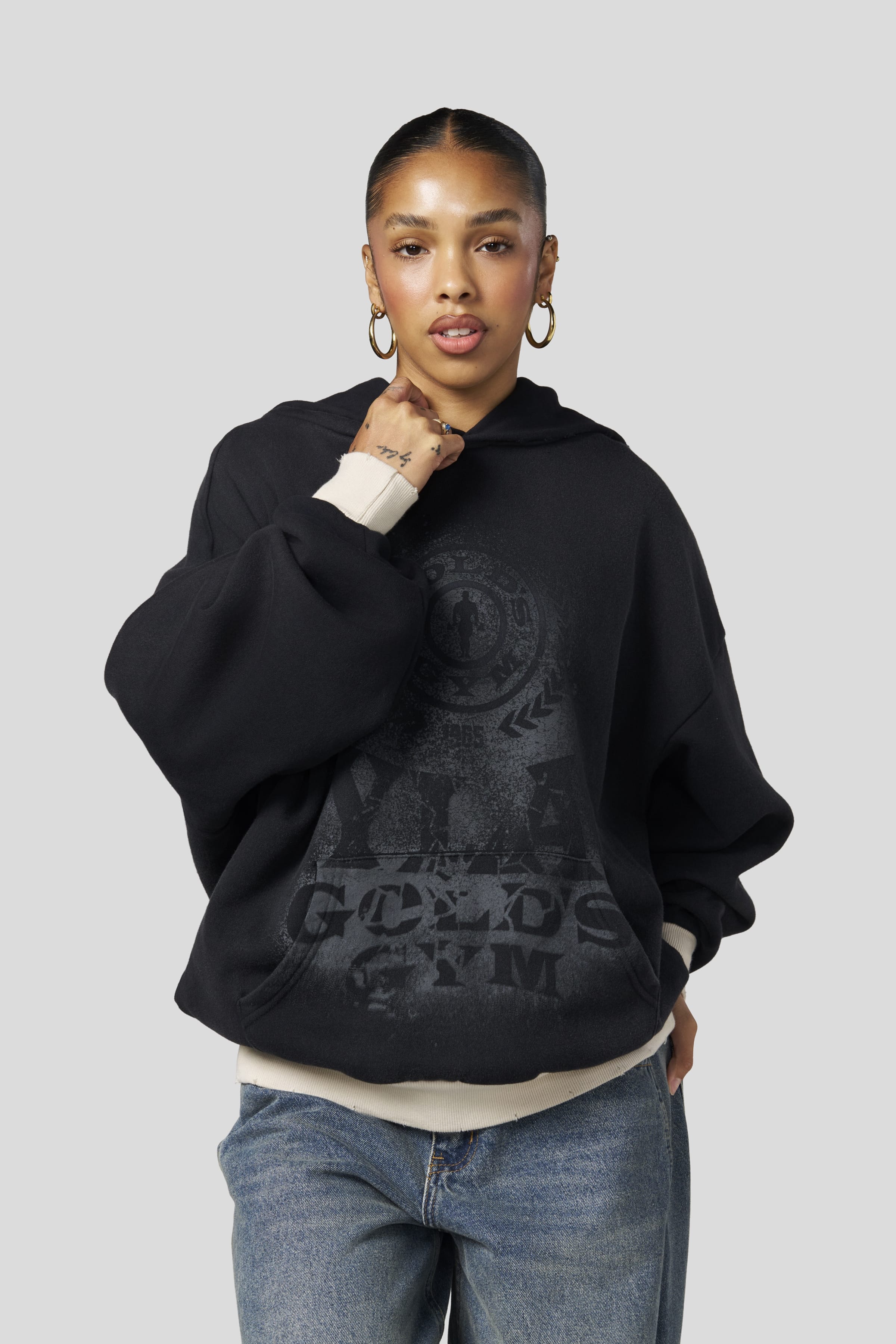 W5202 - Golds Iron Legacy Vintage Hoodie - Black