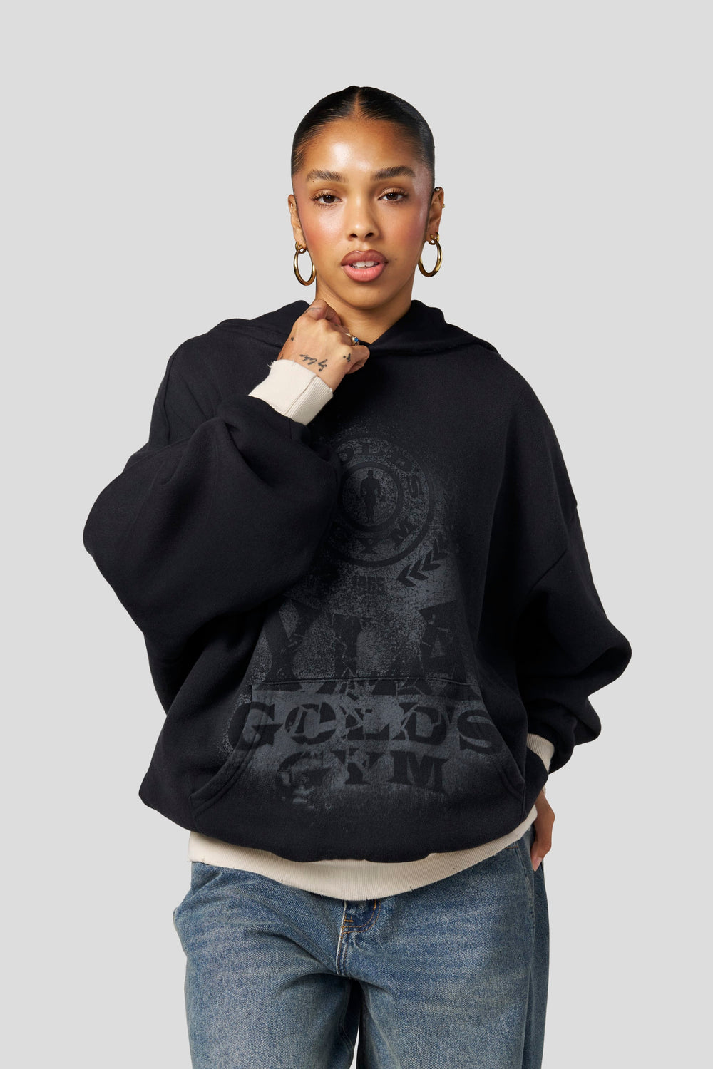 W5202 - Golds Iron Legacy Vintage Hoodie - Black