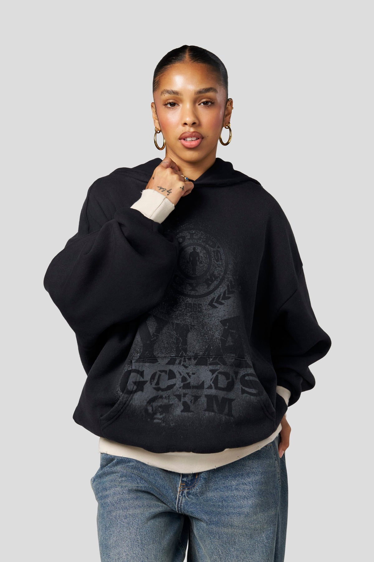 W5202 - Golds Iron Legacy Vintage Hoodie - Black
