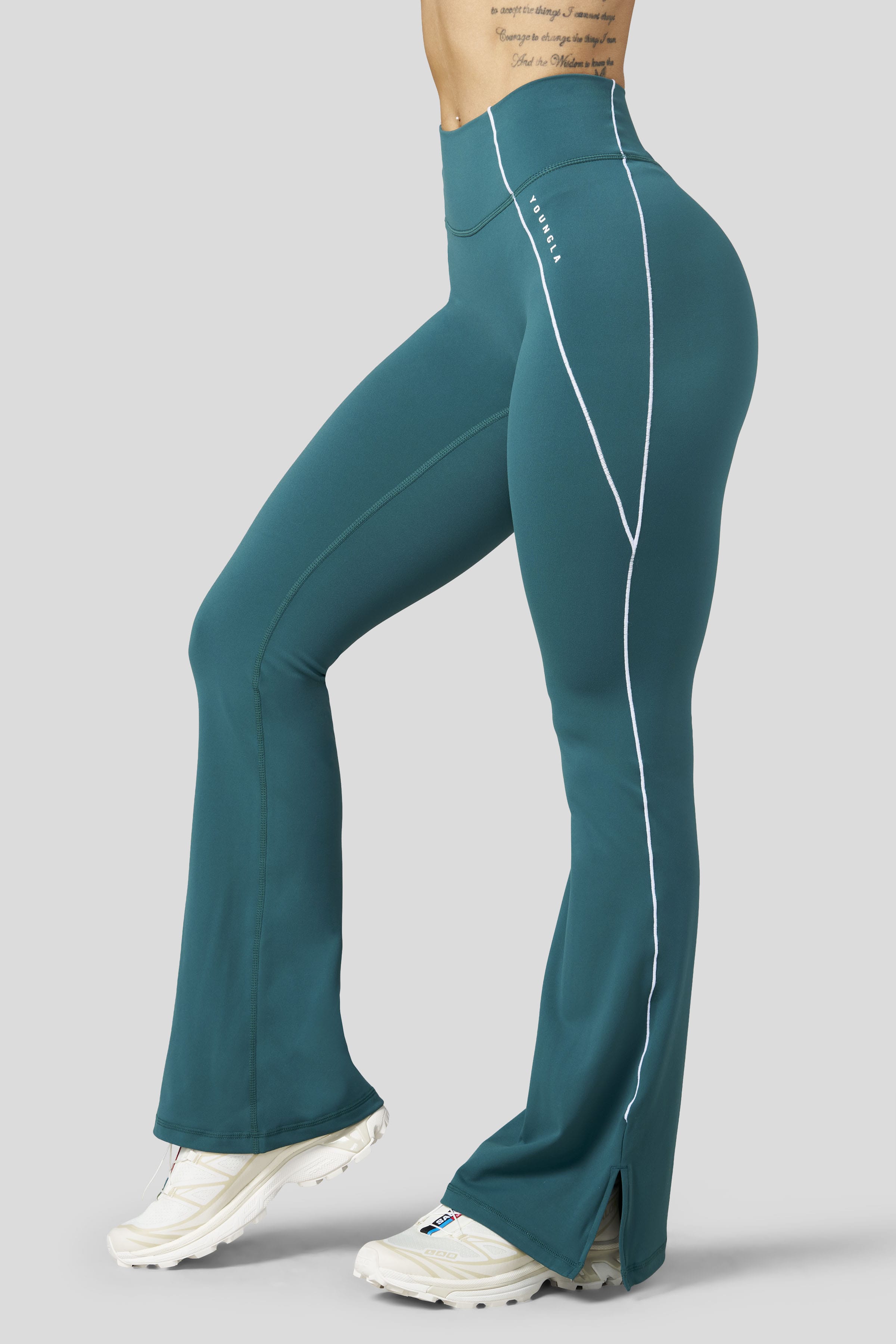 W2085 - Elevate Flare legging (Short) - Teal