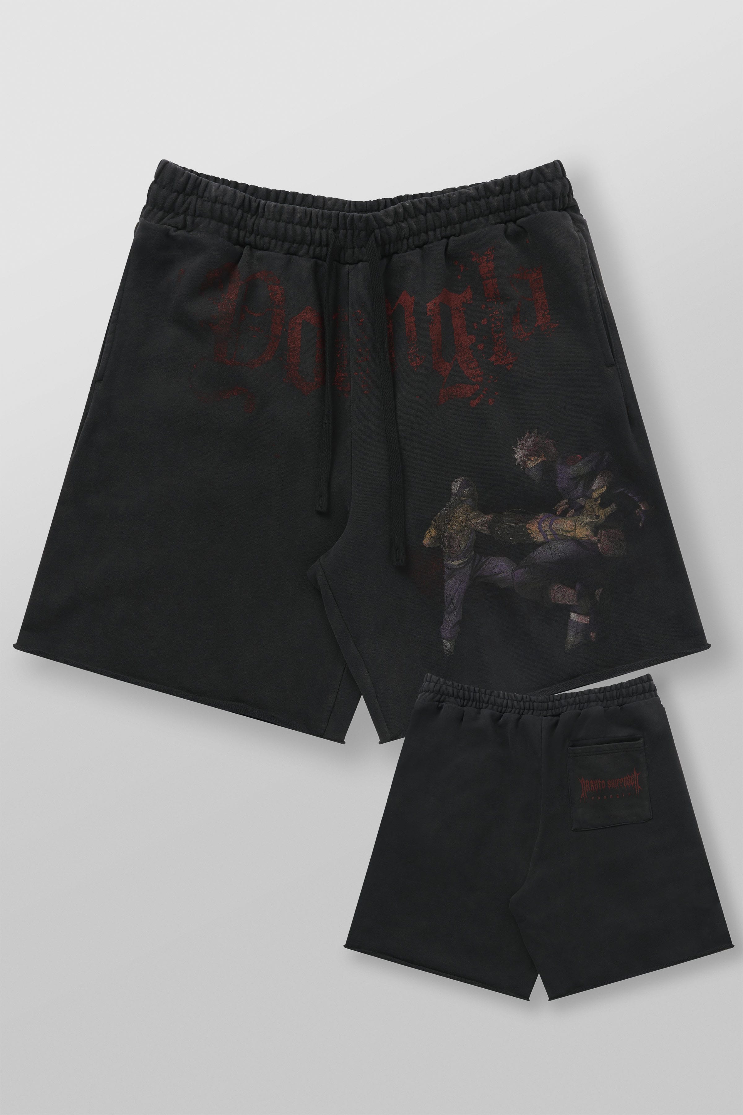 1002 - Naruto Sweat Shorts - Kakashi vs Zabuza