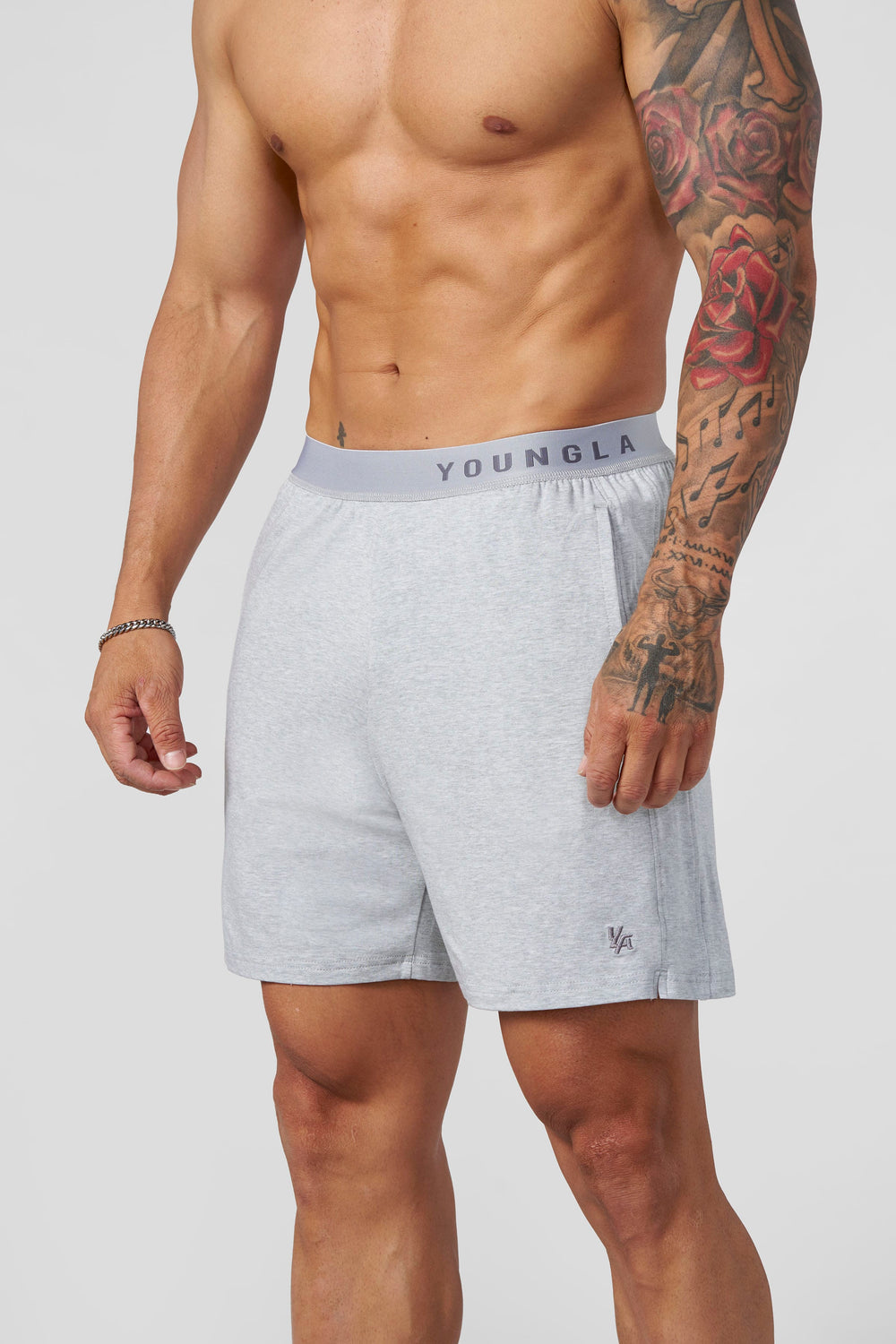 1008 - Sleepwear Shorts - Heather Grey