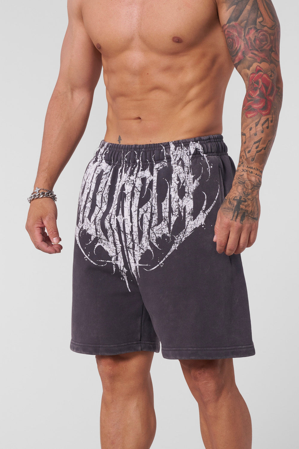 1011 - Dark Wave Shorts - Grey Wash