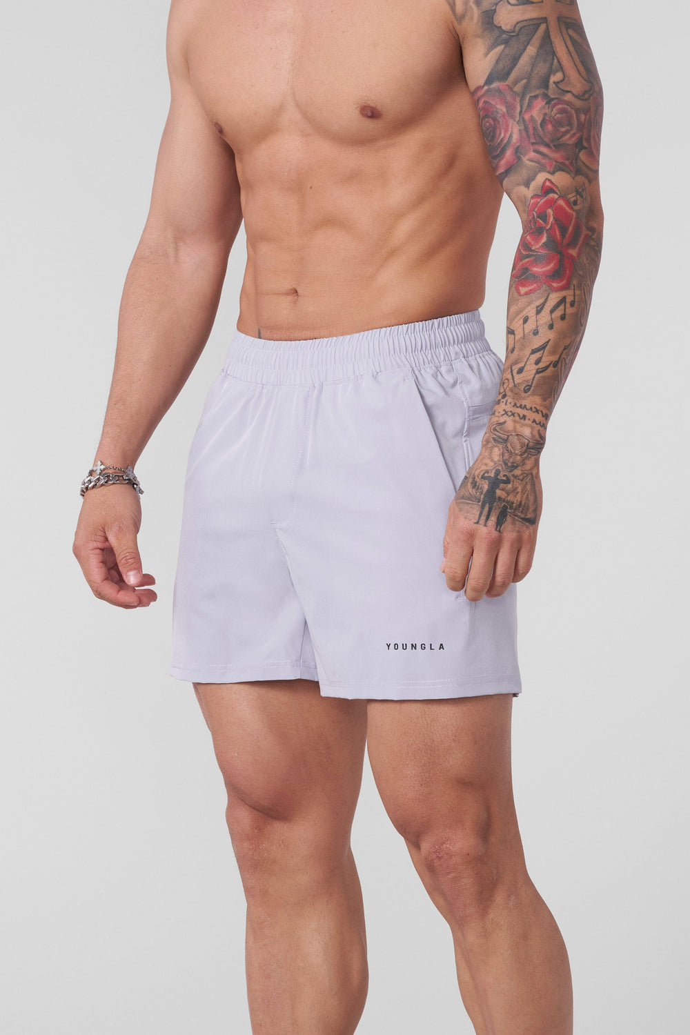 1022 - Staple Shorts 4.5" - Light Grey