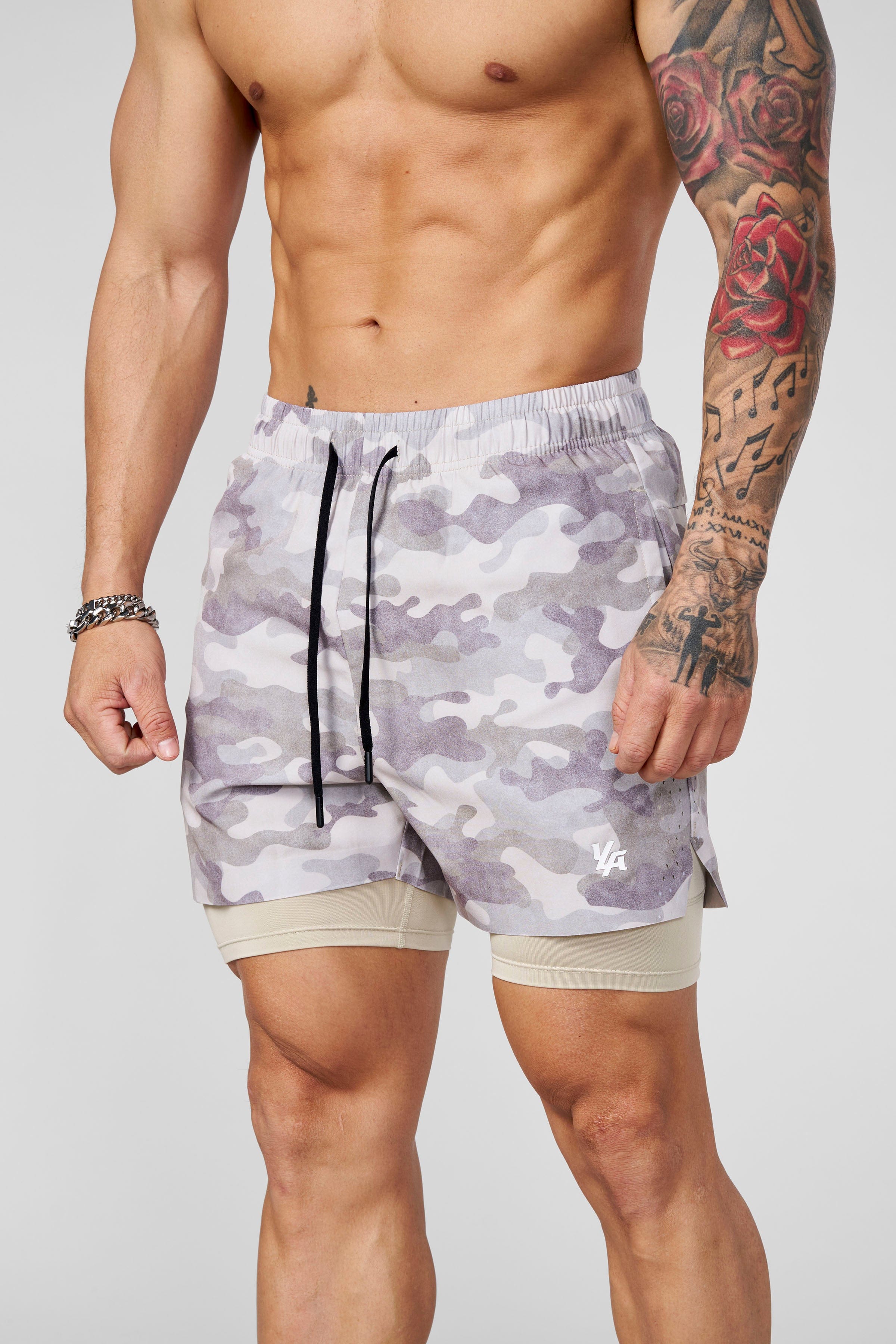 1047 - Camo Compression Shorts - OG Desert Camo