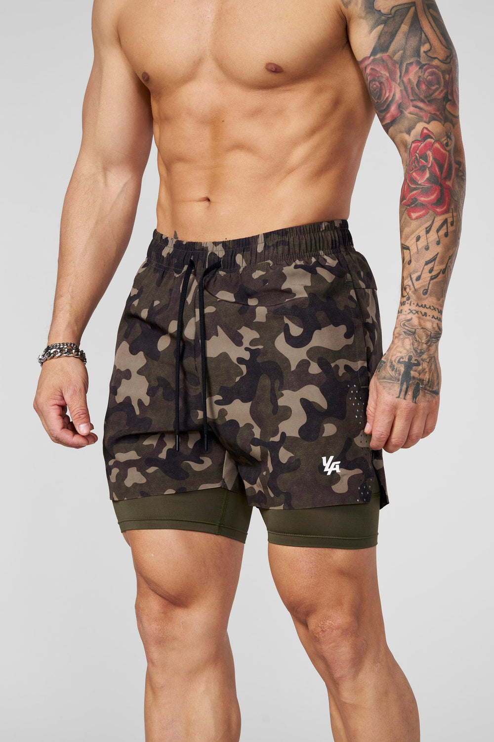 1047 - Camo Compression Shorts - OG Green Camo