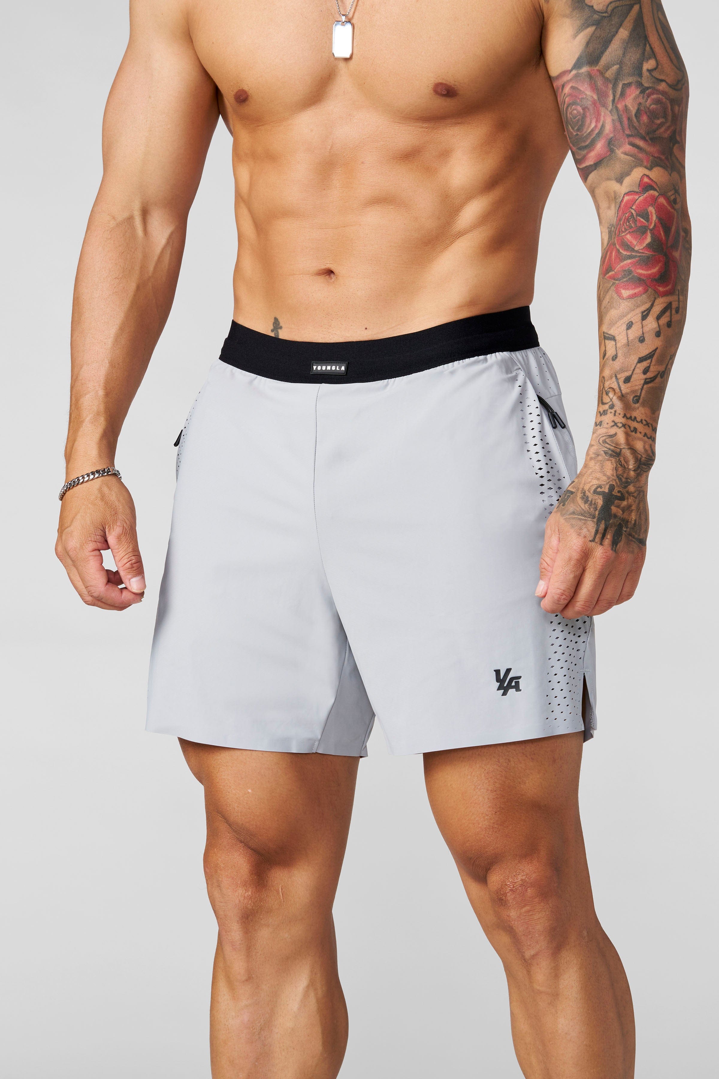 1054 - AeroVent Compression Shorts - Light Grey