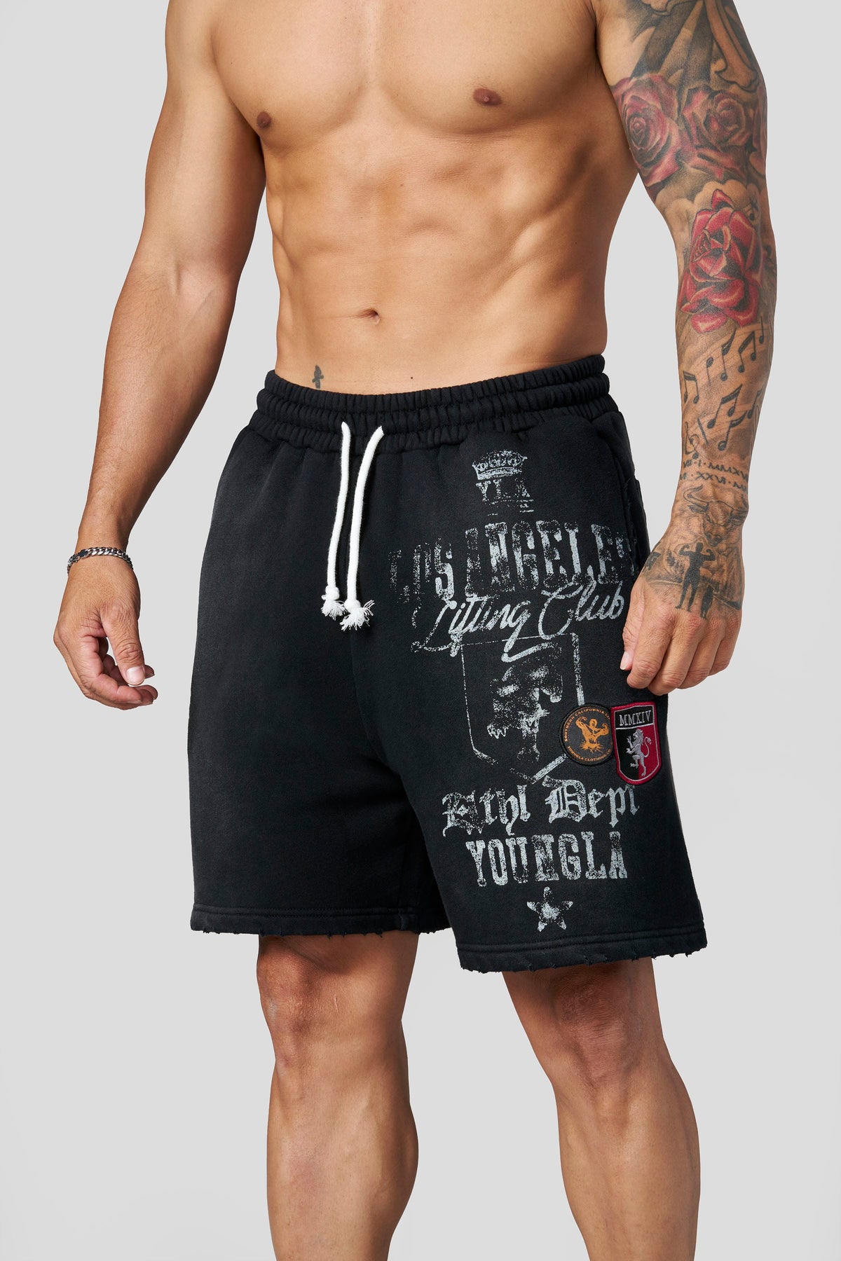 1065 - Golden Era Sweat Shorts - Black Wash