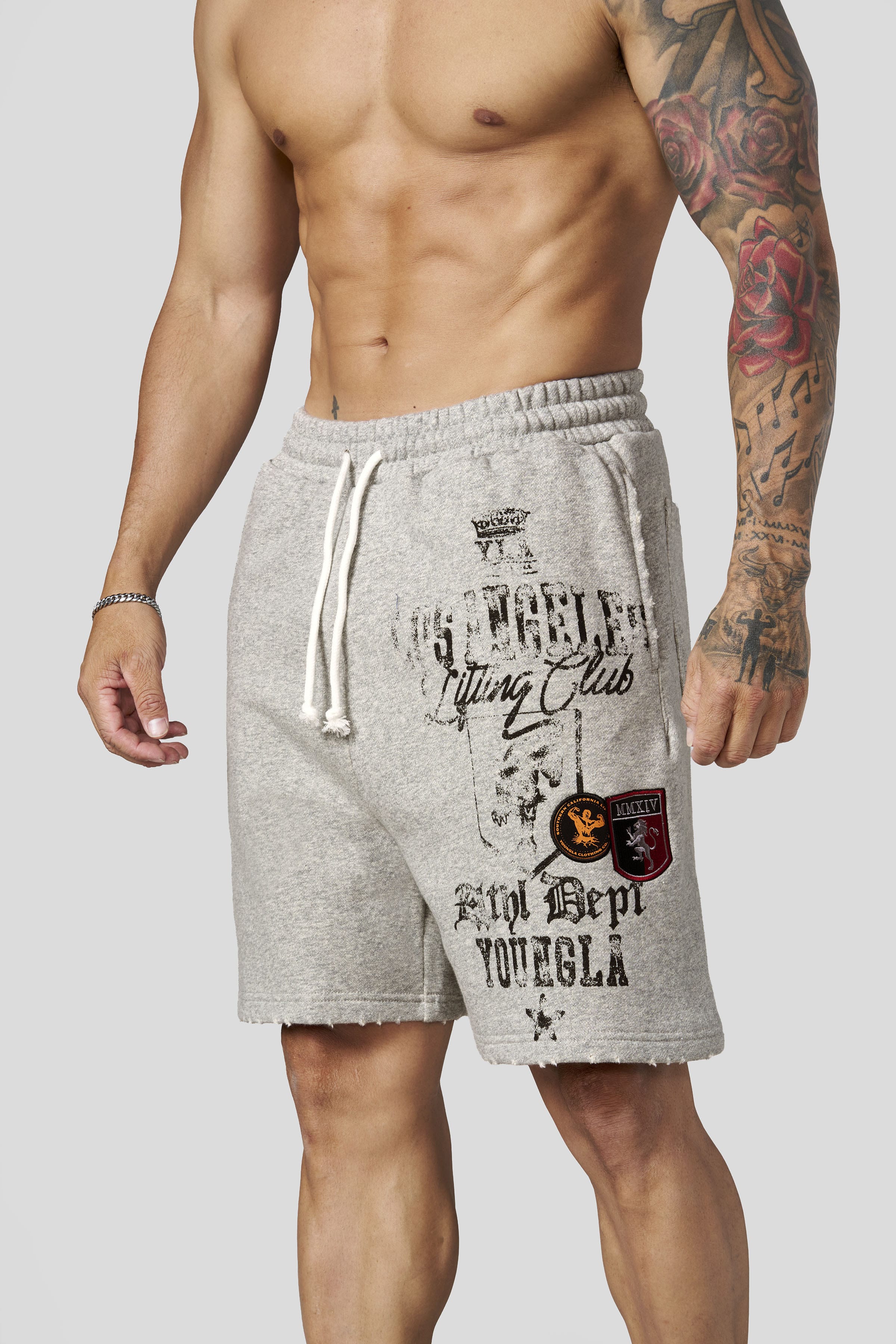 1065 - Golden Era Sweat Shorts - Heather Grey
