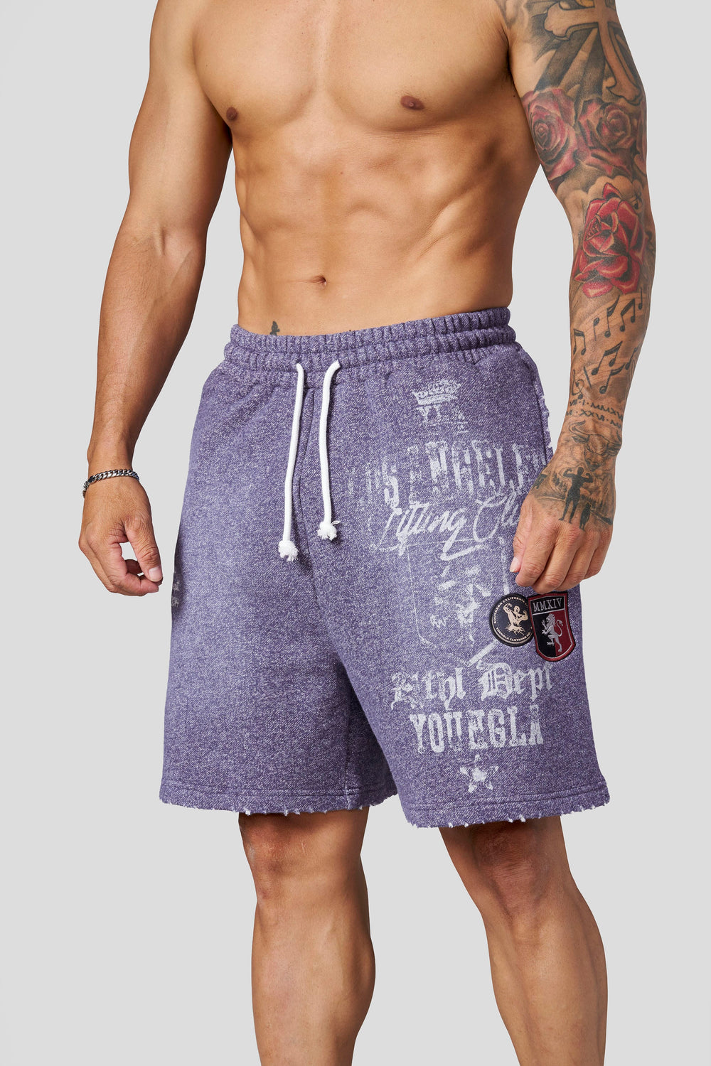 1065 - Golden Era Sweat Shorts - Purple Wash