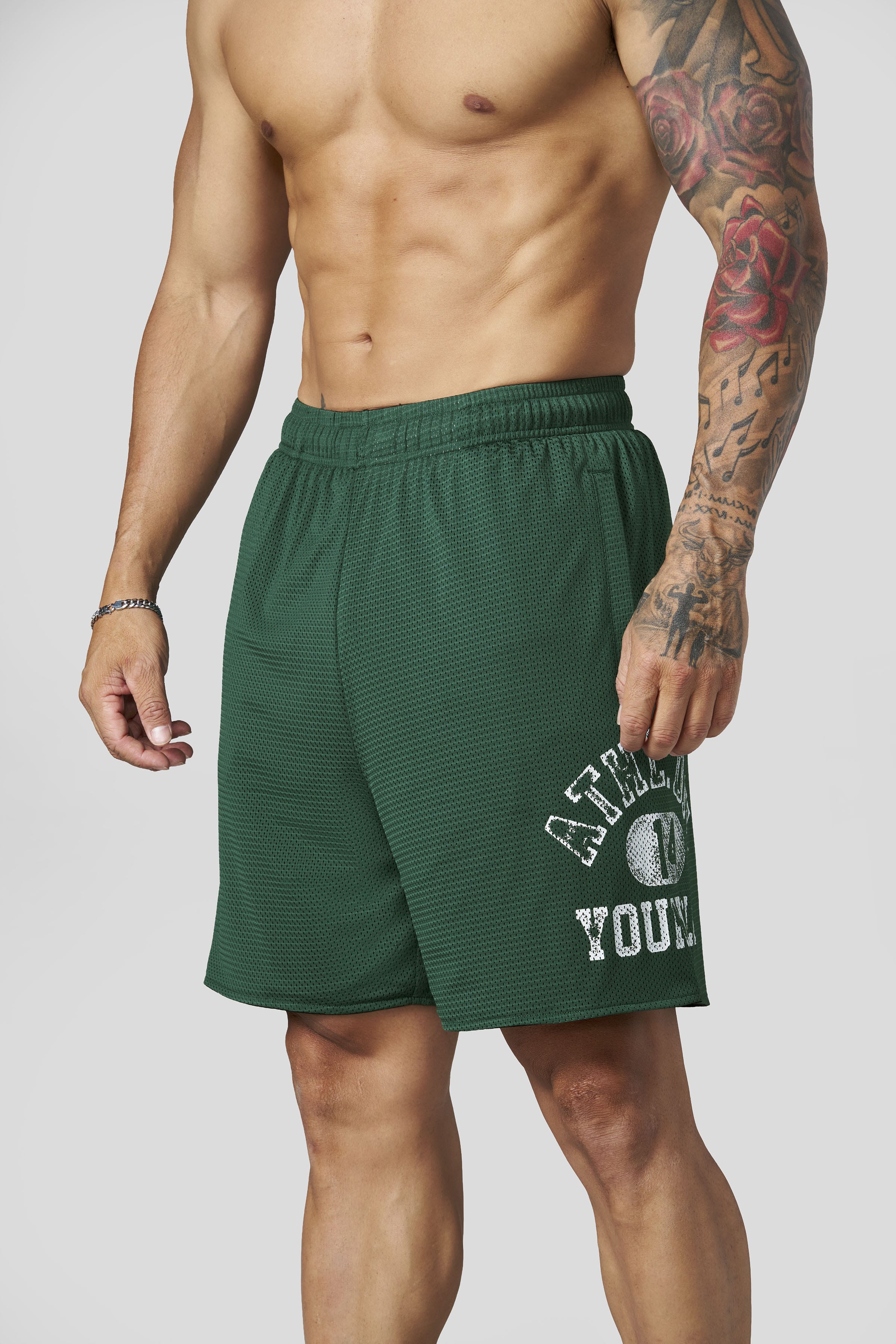 1069 - Golden Era Mesh Shorts - Green