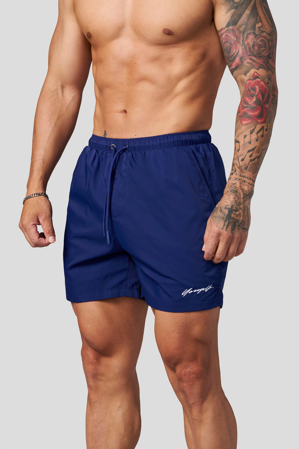 1082 - Silk Wave Swim Shorts - Navy