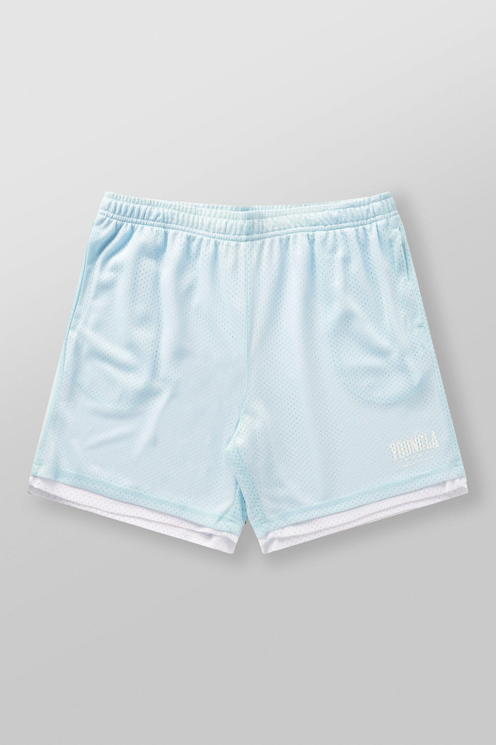 1092 - Double Mesh Shorts - Light Blue