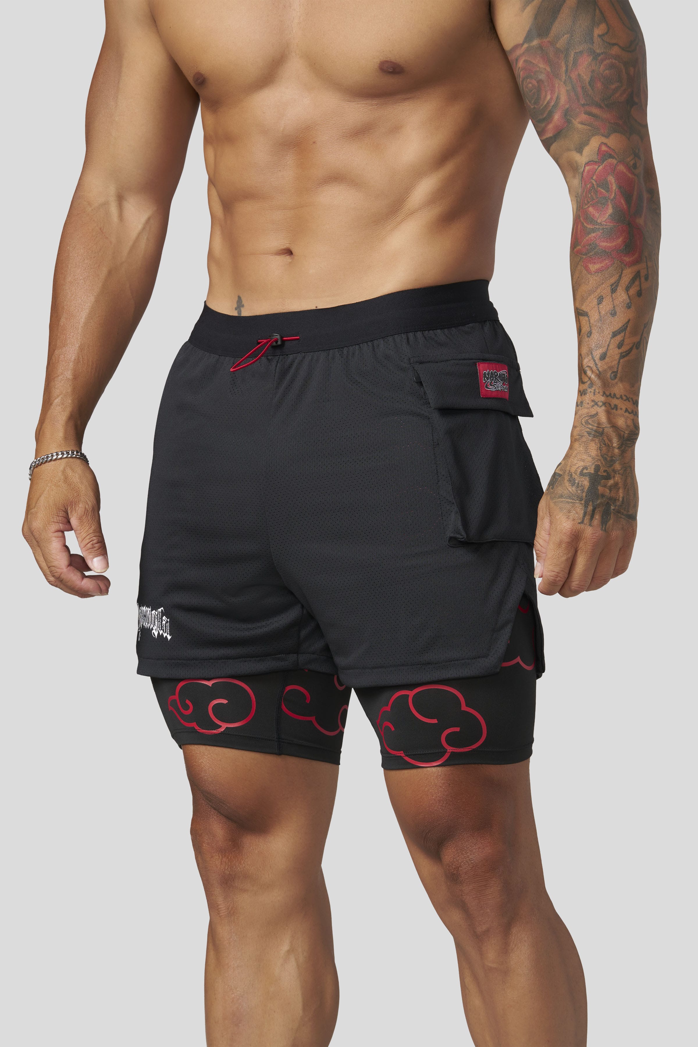 1094 - Naruto Compression Shorts - Black