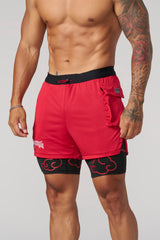 1094 - Naruto Compression Shorts - Red