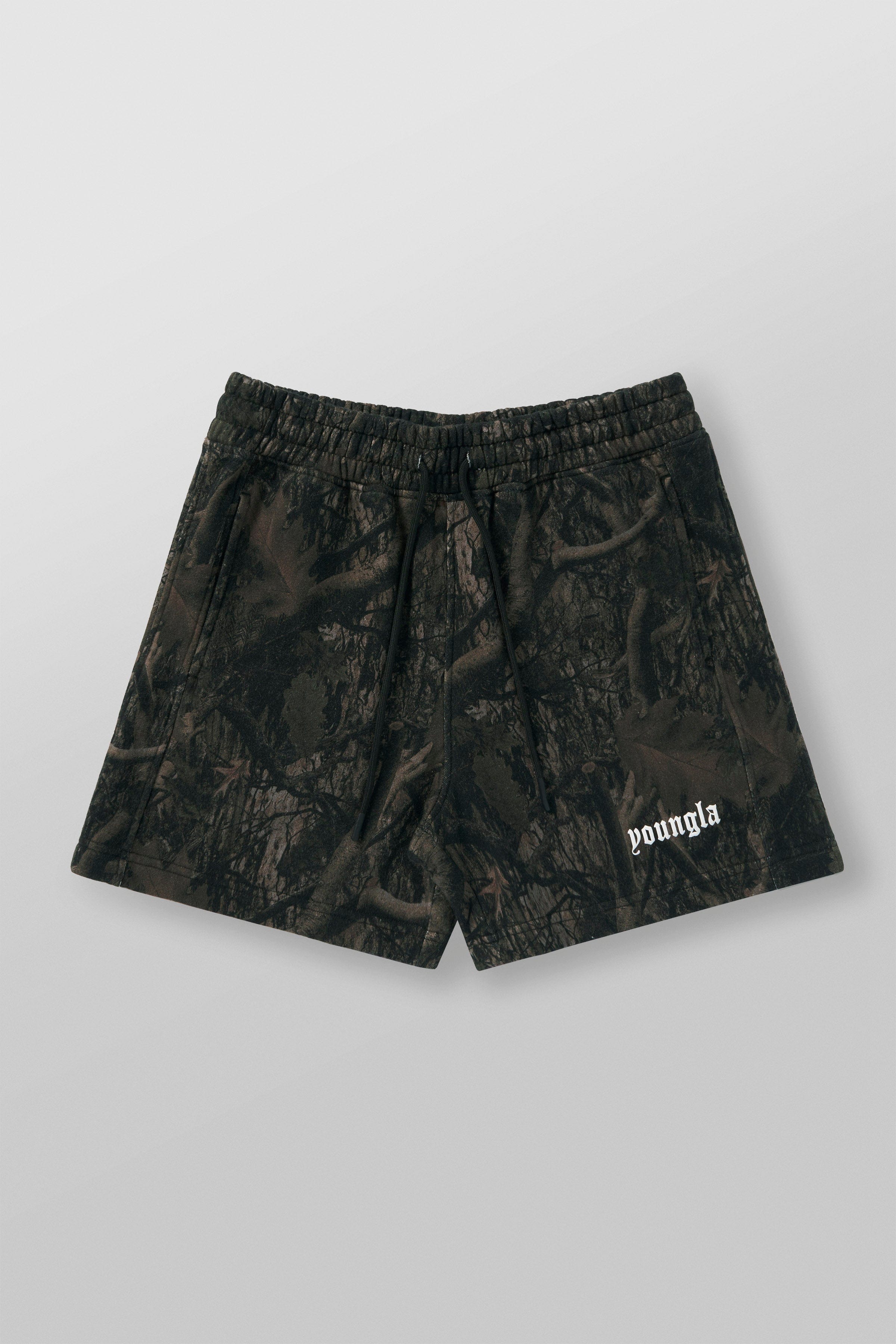 1118 - Tree Camo Cotton Shorts - Dark Tree Camo