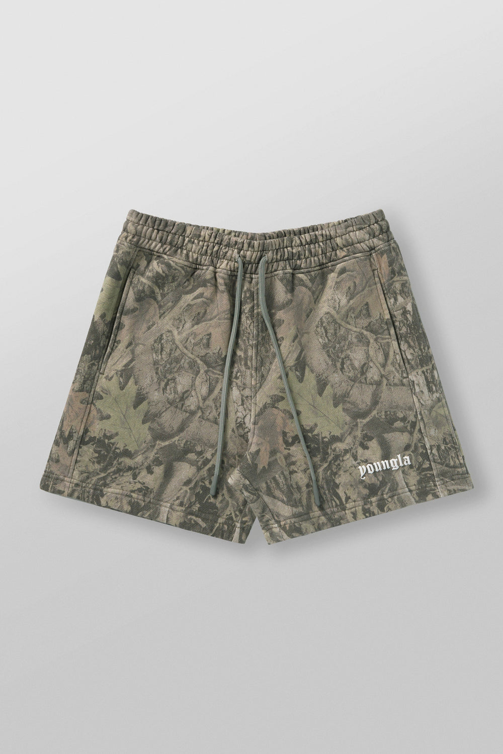 1118 - Tree Camo Cotton Shorts - Green Tree Camo
