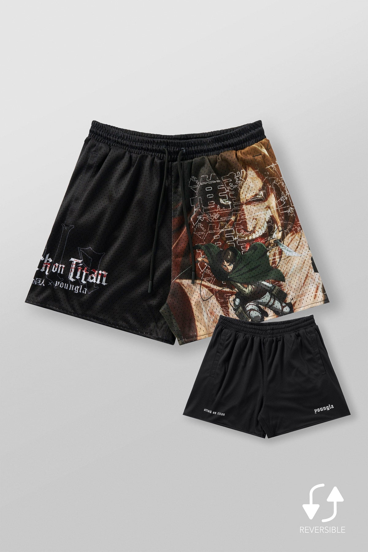 1126 - AOT© x YLA Mesh Shorts - Attack Control