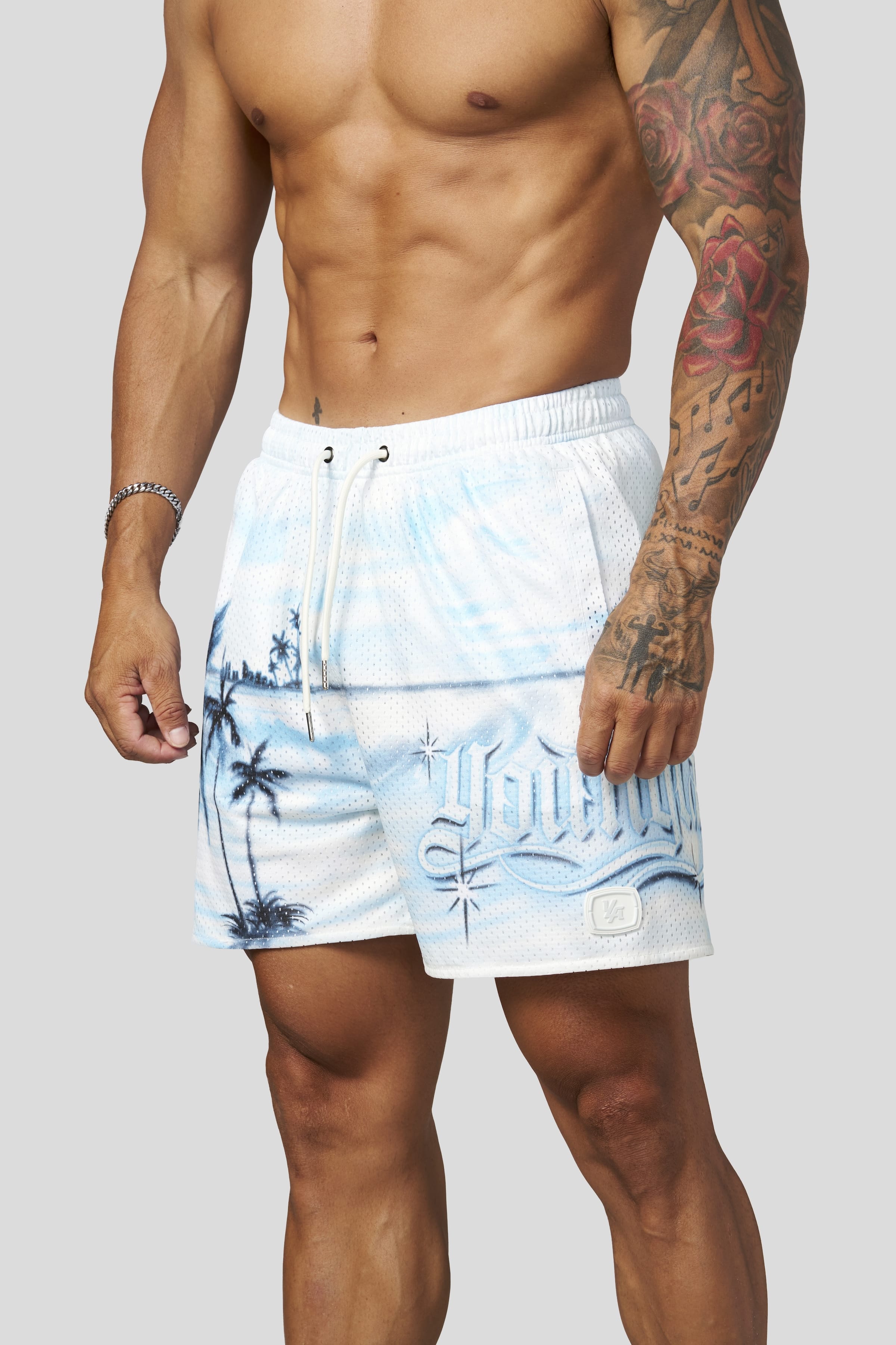 1127 - Daydream Mesh Shorts - Blue Palm