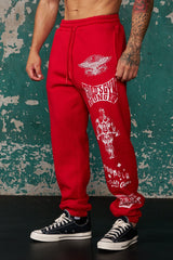 2143 - Golds Gym Immortal Joggers - Red Wash