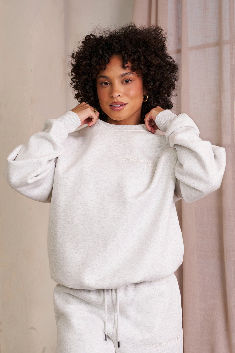 W5091 - Winter Crewneck - Heather White