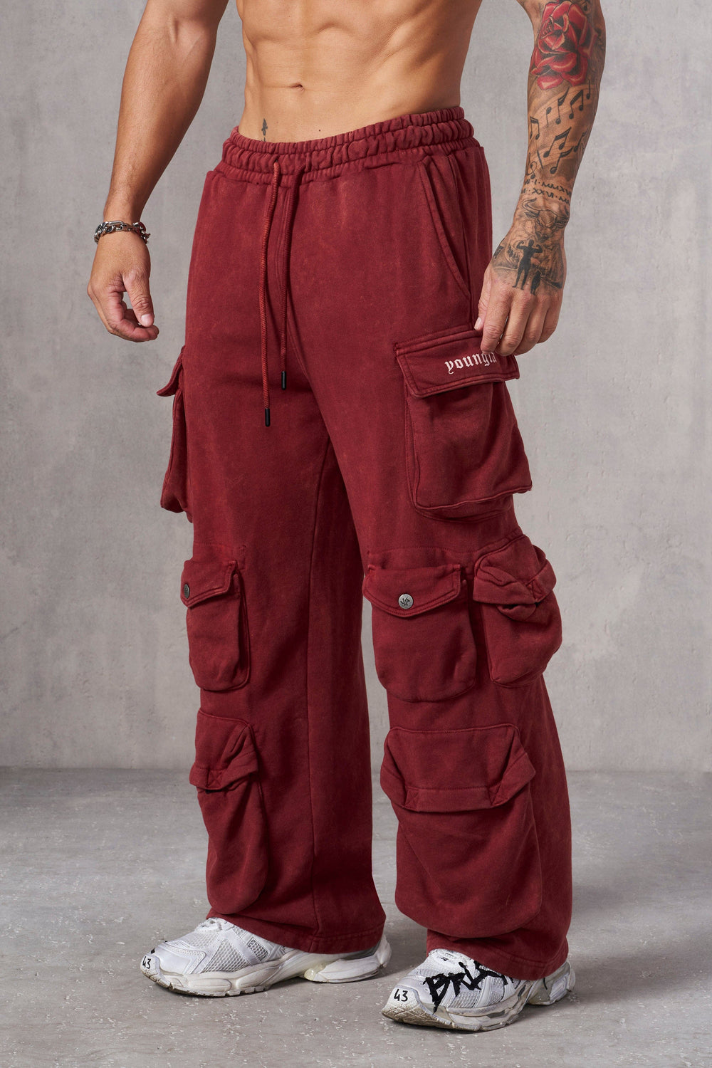 2005 - Hella Pocket Sweats - Burgundy Wash